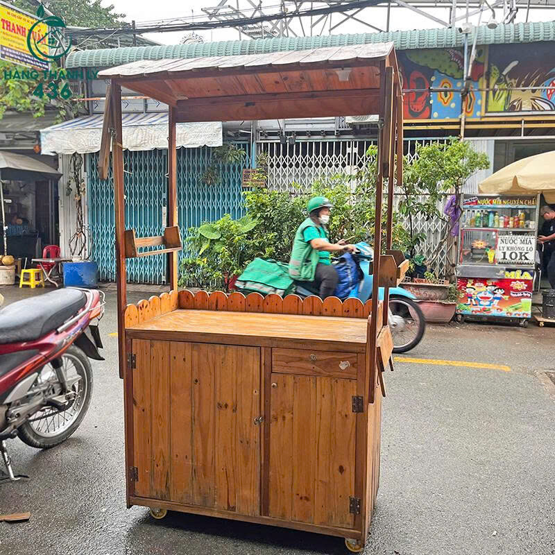 Quầy Gỗ Bán Hàng Cũ Có Mái Che Kèm Ngăn Và Hộc Tủ   quay-3-2 Quầy Gỗ Bán Hàng Cũ Có Mái Che Kèm Ngăn Và Hộc Tủ