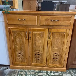 Tủ Đựng Giày Dép 1M 3 Cánh Gỗ Cao Su Ghép Mới 99% (Nhiều Mẫu)
