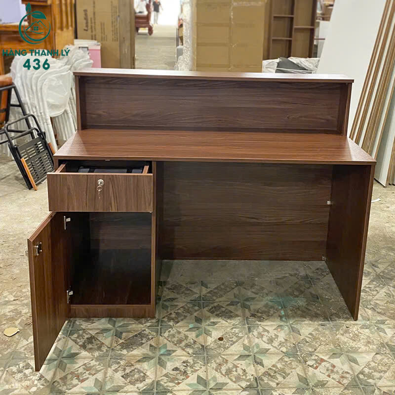 Quầy Lễ Tân Gỗ 1M1X1M4 Nâu Thiết Kế Nhỏ Gọn Mới 99% z7017887176088_5755e75b146a236bb59d0eeb584bc492 Quầy Lễ Tân Gỗ 1M1X1M4 Nâu Thiết Kế Nhỏ Gọn Mới 99%