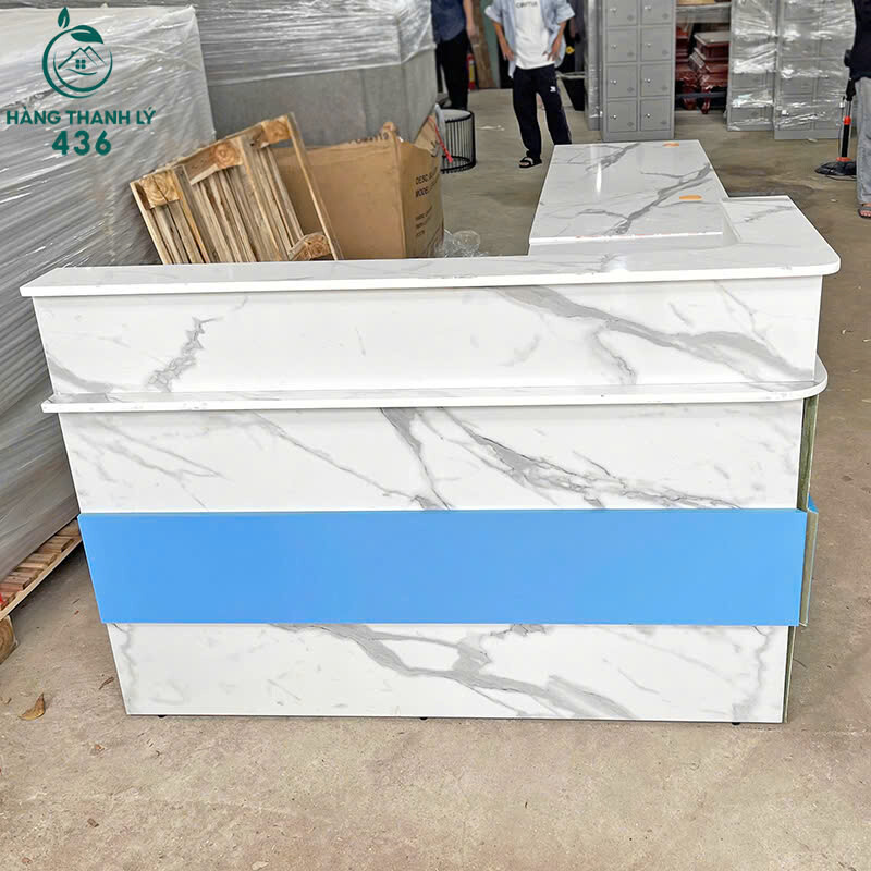 Quầy Lễ Tân Gỗ Cũ 2M9x1M4 Phối Viền Xanh Nổi Bật z7028546770688_d5708d59fdd70857d314fc7a7d38687f Quầy Lễ Tân Gỗ Cũ 2M9x1M4 Phối Viền Xanh Nổi Bật