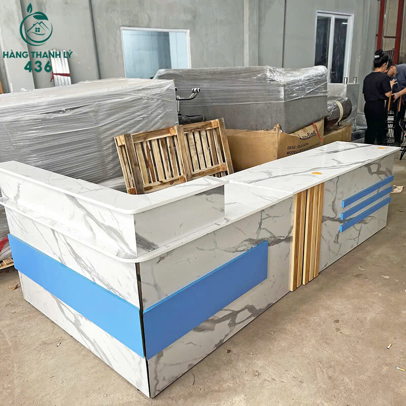 Quầy Lễ Tân Gỗ Cũ 2M9x1M4 Phối Viền Xanh Nổi Bật z7028546890631_08f3738bb7ac8af0246c10443e5056ef Quầy Lễ Tân Gỗ Cũ 2M9x1M4 Phối Viền Xanh Nổi Bật