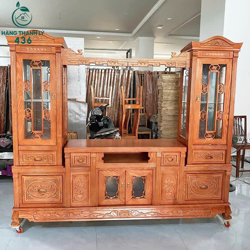 Kệ Tivi Gỗ Tự Nhiên 2 Tủ Kính Cổ Điển Mới 99% (Nhiều Mẫu) z7028719559980_19debaa6e9cf5161ebb363fd9dfd6873 Kệ Tivi Gỗ Tự Nhiên 2 Tủ Kính Cổ Điển Mới 99% (Nhiều Mẫu)