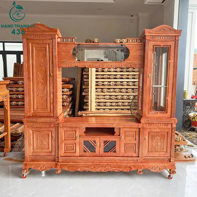 Kệ Tivi Gỗ Tự Nhiên 2 Tủ Kính Cổ Điển Mới 99% (Nhiều Mẫu) z7028719640063_6ba5cb7eb636a7954fe8e0d8d9c6849c Kệ Tivi Gỗ Tự Nhiên 2 Tủ Kính Cổ Điển Mới 99% (Nhiều Mẫu)