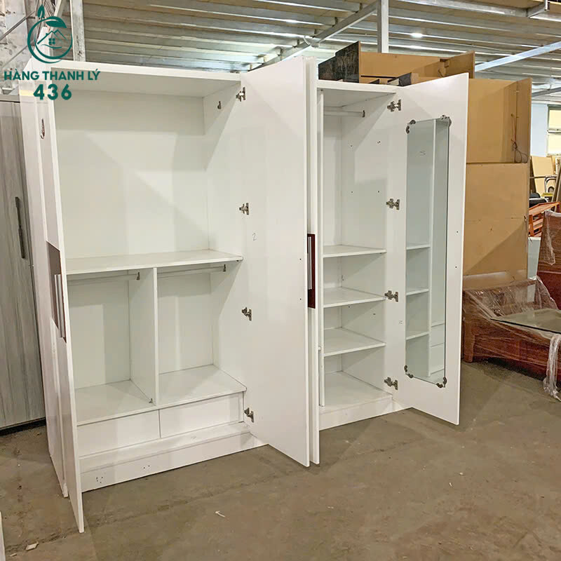 Tủ Quần Áo Gỗ 2M4x2M 4 Cánh Màu Trắng Sọc Đỏ Đẹp Mắt Cũ z7037087550729_40638de2ade3b8216c0dd88dcfaeaafe Tủ Quần Áo Gỗ 2M4x2M 4 Cánh Màu Trắng Sọc Đỏ Đẹp Mắt Cũ
