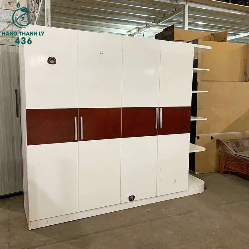 Tủ Quần Áo Gỗ 2M4x2M 4 Cánh Màu Trắng Sọc Đỏ Đẹp Mắt Cũ z7037087594790_e6200a41583b24bf0df15b3f574fc805 Tủ Quần Áo Gỗ 2M4x2M 4 Cánh Màu Trắng Sọc Đỏ Đẹp Mắt Cũ