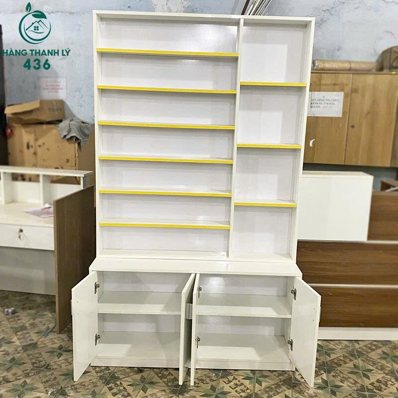 z7056054795836_e77b6e6375622a2726a5cee1c6bf11a7 Tủ Kệ Trưng Bày 1M2x2M Màu Trắng 4 Cánh Nhiều Tầng Mới 99%  