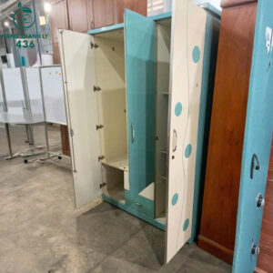 Tủ Quần Áo Cũ 2Mx1M2 3 Cánh Có Hộc Màu Xanh Ngọc