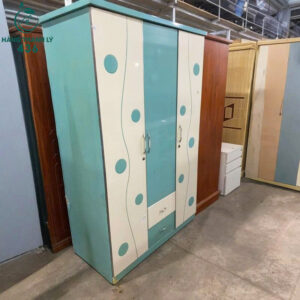 Tủ Quần Áo Cũ 2Mx1M2 3 Cánh Có Hộc Màu Xanh Ngọc