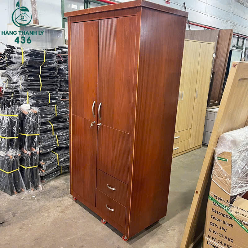 z7091301993680_0a11fefd96c462bf2cf9817564f35ab7 Tủ Quần Áo Gỗ Cũ 2Mx1M 3 Cánh Nâu Cánh Gián Hiện Đại  