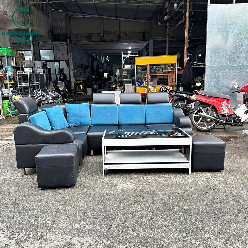 Bộ Sofa Góc L Cũ Bọc Da Màu Đen Kèm Gối Xanh Kiểu Dáng Hiện Đại   z7163907499756_538b9656b24a767c954becfaebc3b5dd Bộ Sofa Góc L Cũ Bọc Da Màu Đen Kèm Gối Xanh Kiểu Dáng Hiện Đại