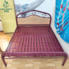 Giường Sắt Cũ 1M6x2M Ống Tròn Màu Đỏ