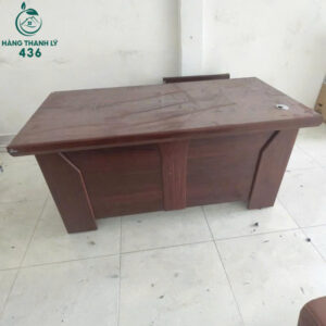 Bàn Giám Đốc Hòa Phát Cũ Gỗ Nâu Đậm
