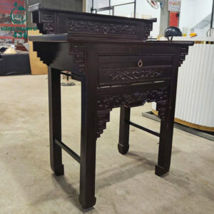 Bàn Thờ Gia Tiên Gỗ Cũ 1M07x1M3 2 Tầng Truyền Thống