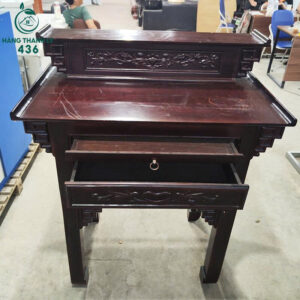 Bàn Thờ Gia Tiên Gỗ Cũ 1M07x1M3 2 Tầng Truyền Thống