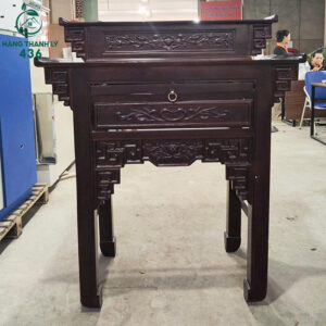 Bàn Thờ Gia Tiên Gỗ Cũ 1M07x1M3 2 Tầng Truyền Thống