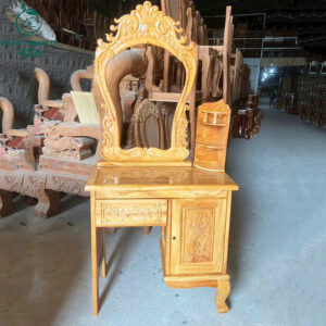 Bàn Trang Điểm Gỗ Có Kệ Trang Trí Mới 99%