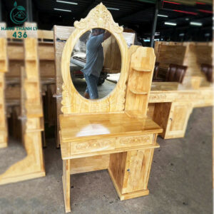 Bàn Trang Điểm Gỗ Có Kệ Trang Trí Mới 99%