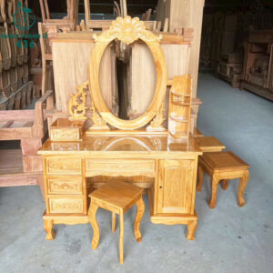 Bàn Trang Điểm Gương Tròn Mới 99%