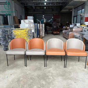 Ghế Ăn Cũ Bọc Đệm Da Chân Sắt