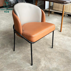 Ghế Ăn Cũ Bọc Đệm Da Chân Sắt