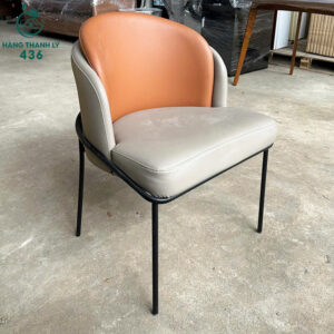 Ghế Ăn Cũ Bọc Đệm Da Chân Sắt