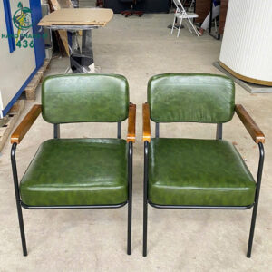 Ghế Cafe Xanh Lá Đệm Da Mới 99%