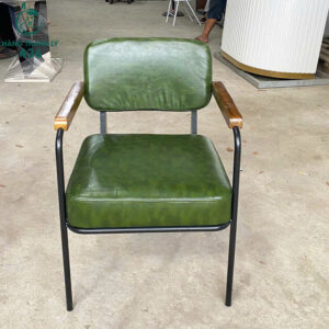Ghế Cafe Xanh Lá Đệm Da Mới 99%