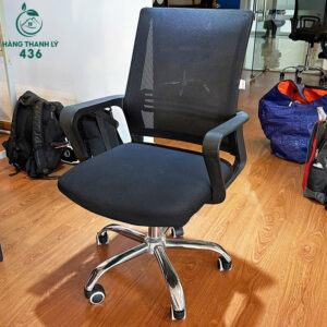 Ghế Chân Xoay Cũ Lưng Lưới Có Tay Vịn