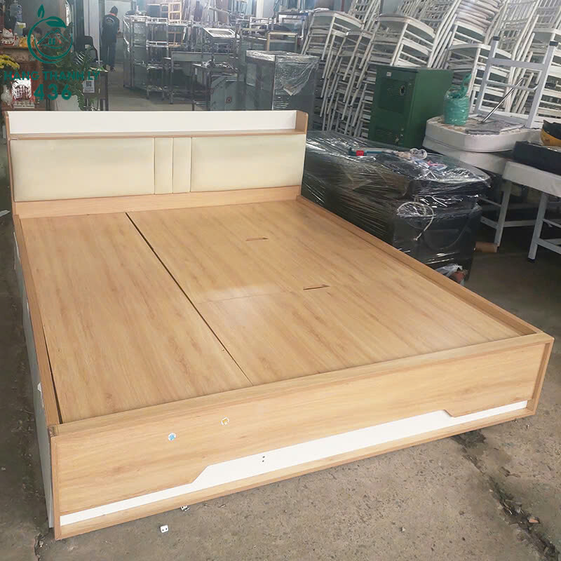 Giường Gỗ Cũ 1M8x2M Bọc Đệm Màu Kem Có Hộc Tủ Hiện Đại giuong-go-cu-1m8x2m-boc-dem-mau-kem-2 Giường Gỗ Cũ 1M8x2M Bọc Đệm Màu Kem Có Hộc Tủ Hiện Đại