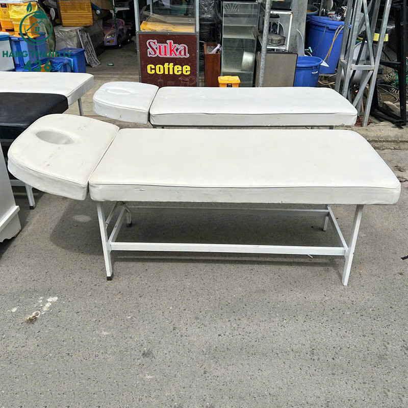 Giường Massage Cũ 1M83x70CM Màu Trắng Khung Chắc Chắn giuong-massage-cu-1m83x70cm Giường Massage Cũ 1M83x70CM Màu Trắng Khung Chắc Chắn