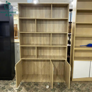 Kệ Trưng Bày Gỗ 2Mx1M2 3 Cánh Màu Vân Gỗ Mới 99%