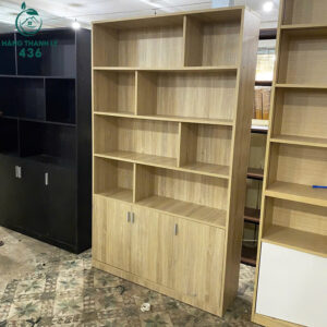 Kệ Trưng Bày Gỗ 2Mx1M2 3 Cánh Màu Vân Gỗ Mới 99%