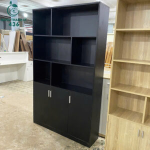 Kệ Trưng Bày Gỗ 2Mx1M2 Màu Đen Nhám Mới 99%