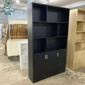 Kệ Trưng Bày Gỗ 2Mx1M2 Màu Đen Nhám Mới 99%