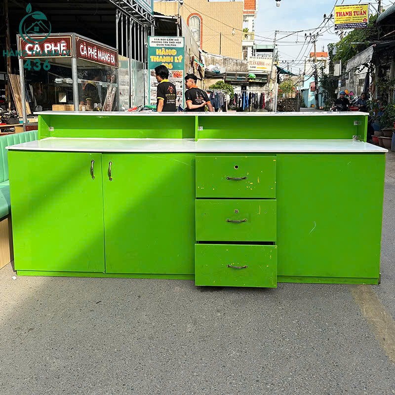 Quầy Lễ Tân Cũ 2M4x60CMx90CM Thiết Kế Hiện Đại quay-le-tan-cu-2m4x60cmx90cm-2 Quầy Lễ Tân Cũ 2M4x60CMx90CM Thiết Kế Hiện Đại