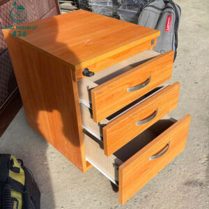 Tủ Cabin Gỗ Cũ Màu Vàng 3 Ngăn Kéo