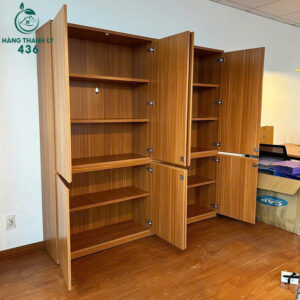 Tủ Hồ Sơ Cũ 8 Cánh Nhiều Ngăn Màu Nâu Gỗ Sang Trọng