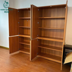 Tủ Hồ Sơ Cũ 8 Cánh Nhiều Ngăn Màu Nâu Gỗ Sang Trọng