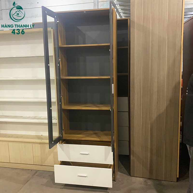 Tủ Hồ Sơ Cũ 2 Cánh Kính Có Hộc Kéo Trắng Đen Xám Hiện Đại tu-ho-so-cu-hien-dai-phoi-kinh-kin-dao-mau-den-xam-3 Tủ Hồ Sơ Cũ 2 Cánh Kính Có Hộc Kéo Trắng Đen Xám Hiện Đại