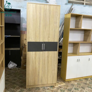 Tủ Hồ Sơ Gỗ Phối Sọc Xám 2M1x80CM Mới 99%