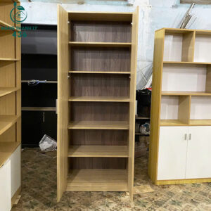 Tủ Hồ Sơ Gỗ Phối Sọc Xám 2M1x80CM Mới 99%