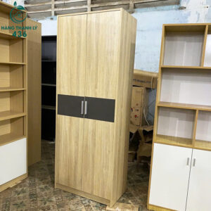 Tủ Hồ Sơ Gỗ Phối Sọc Xám 2M1x80CM Mới 99%