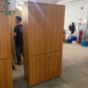 Tủ Hồ Sơ Gỗ Cũ 2Mx1M 4 Cánh Nhiều Ngăn