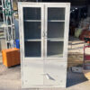 Tủ Hồ Sơ Sắt Cũ 1M8x1M Cửa Kính 2 Cánh