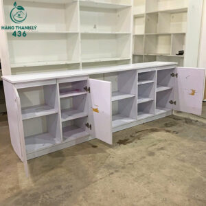 Tủ Hồ Sơ Thấp Cũ Màu Trắng 3 Cánh