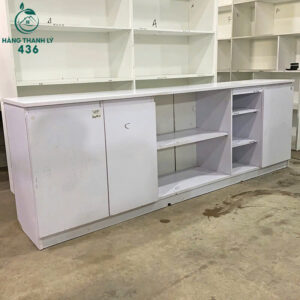 Tủ Hồ Sơ Thấp Cũ Màu Trắng 3 Cánh