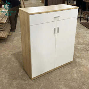 Tủ Giày Dép Gỗ Màu Trắng 2 Cánh Mới 99%