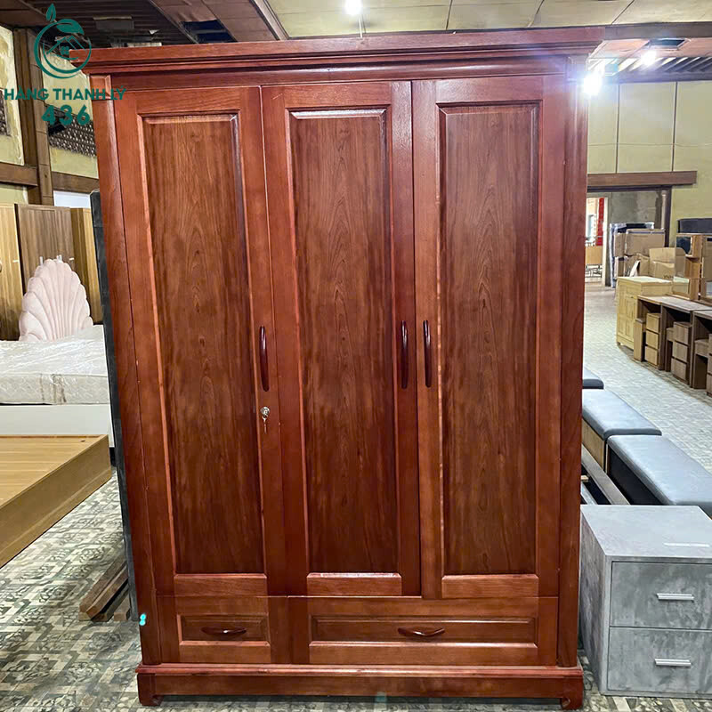 Tủ Quần Áo Gỗ 3 Cánh 2M1x1M5 Kèm 2 Hộc Bền Đẹp Mới 99% tu-quan-ao-go-3-canh-2m1x1m5-kem-2-hoc-ben-dep-moi-99-1 Tủ Quần Áo Gỗ 3 Cánh 2M1x1M5 Kèm 2 Hộc Bền Đẹp Mới 99%