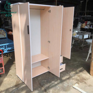 Tủ Quần Áo Gỗ Cũ 1M8x1M2 3 Cánh Kèm 2 Hộc Kéo
