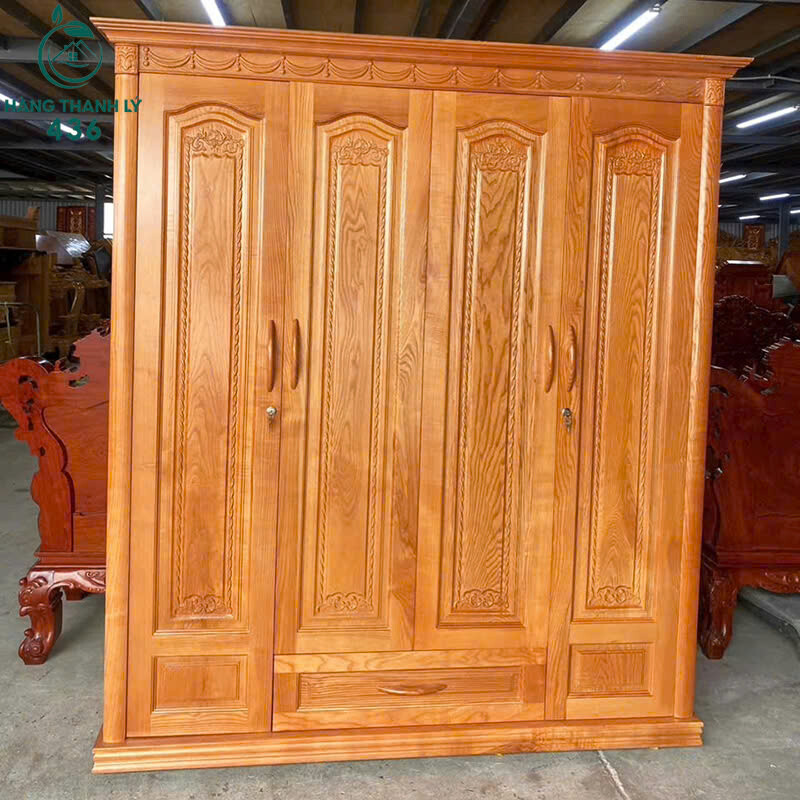 Tủ Quần Áo Gỗ Tự Nhiên 4 Cánh Sang Trọng Mới 99% (Nhiều Mẫu) tu-quan-ao-go-tu-nhien-4-canh-sang-trong-moi-99-2 Tủ Quần Áo Gỗ Tự Nhiên 4 Cánh Sang Trọng Mới 99% (Nhiều Mẫu)